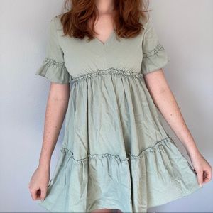 Sage Green Babydoll dress